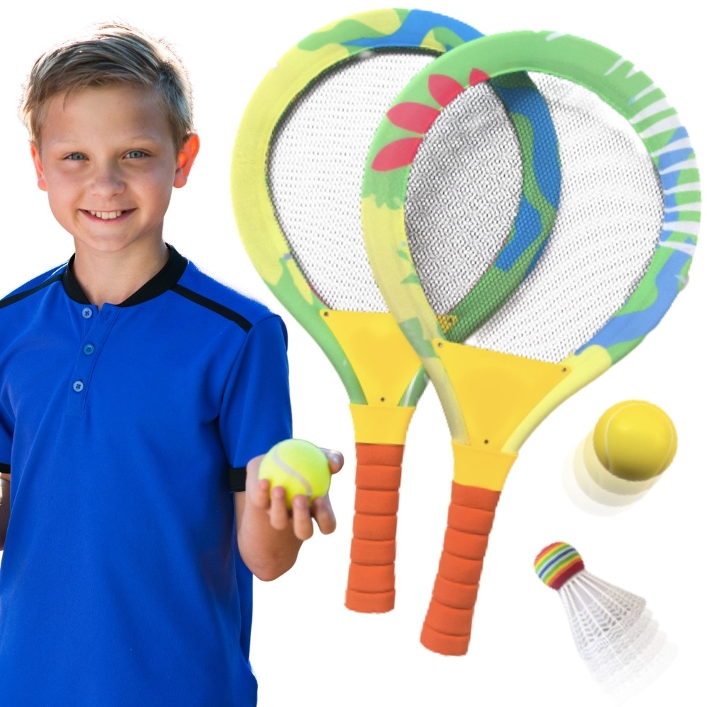 Badmintono rakečių rinkinys WOOPIE-Žaislai, Lauko žaislai, Lauko žaidimai ir sporto prekės, Žaidimai, sporto prekės-e-vaikas