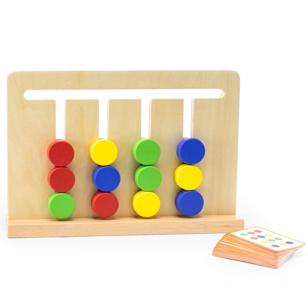 Dėlionių žaidimas VIGA Montessori - Imituok spalvas ir figūras