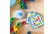 Formų atpažinimo žaidimas WOOPIE Montessori dinozaurų dėlionė-Žaislai, Stalo žaidimai, Įvairūs stalo žaidimai-e-vaikas