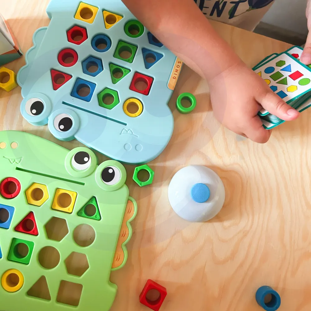 Formų atpažinimo žaidimas WOOPIE Montessori dinozaurų dėlionė-Žaislai, Stalo žaidimai, Įvairūs stalo žaidimai-e-vaikas