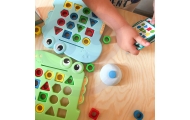 Formų atpažinimo žaidimas WOOPIE Montessori dinozaurų dėlionė-Žaislai, Stalo žaidimai, Įvairūs stalo žaidimai-e-vaikas