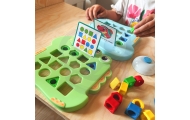 Formų atpažinimo žaidimas WOOPIE Montessori dinozaurų dėlionė-Žaislai, Stalo žaidimai, Įvairūs stalo žaidimai-e-vaikas