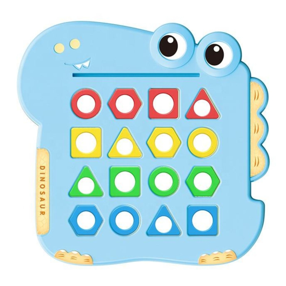 Formų atpažinimo žaidimas WOOPIE Montessori dinozaurų dėlionė-Žaislai, Stalo žaidimai, Įvairūs stalo žaidimai-e-vaikas