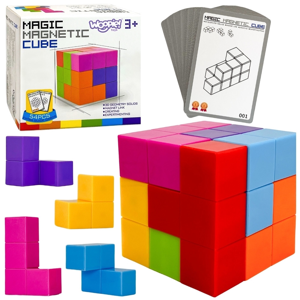 Kubo dėlionė WOOPIE su kortelių rinkiniu Tetris-Žaislai, Dėlionės, 3D - tūrinės dėlionės-e-vaikas