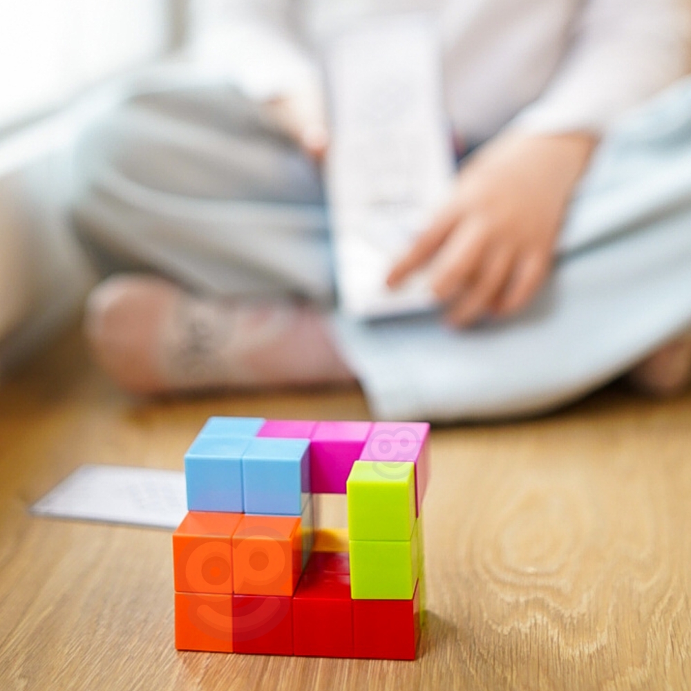 WOOPIE Tetris Cube Puzzle with Card Set