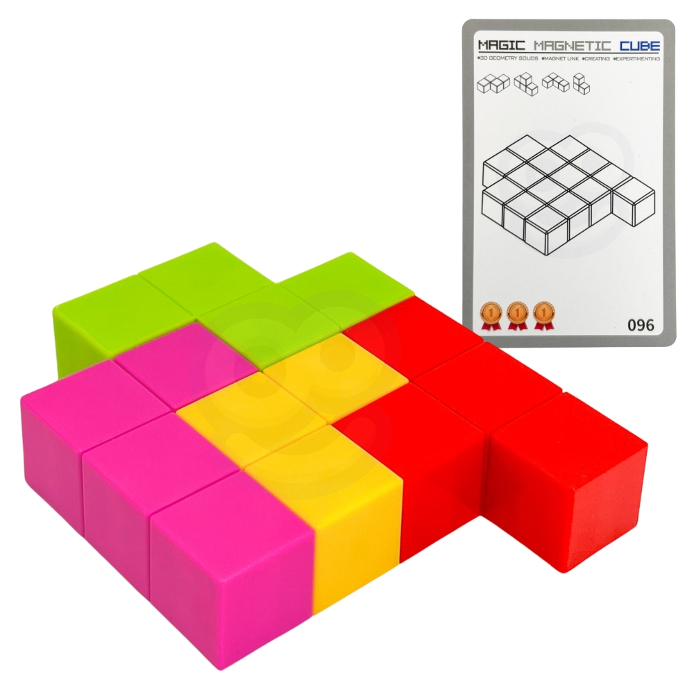 Kubo dėlionė WOOPIE su kortelių rinkiniu Tetris-Žaislai, Dėlionės, 3D - tūrinės dėlionės-e-vaikas