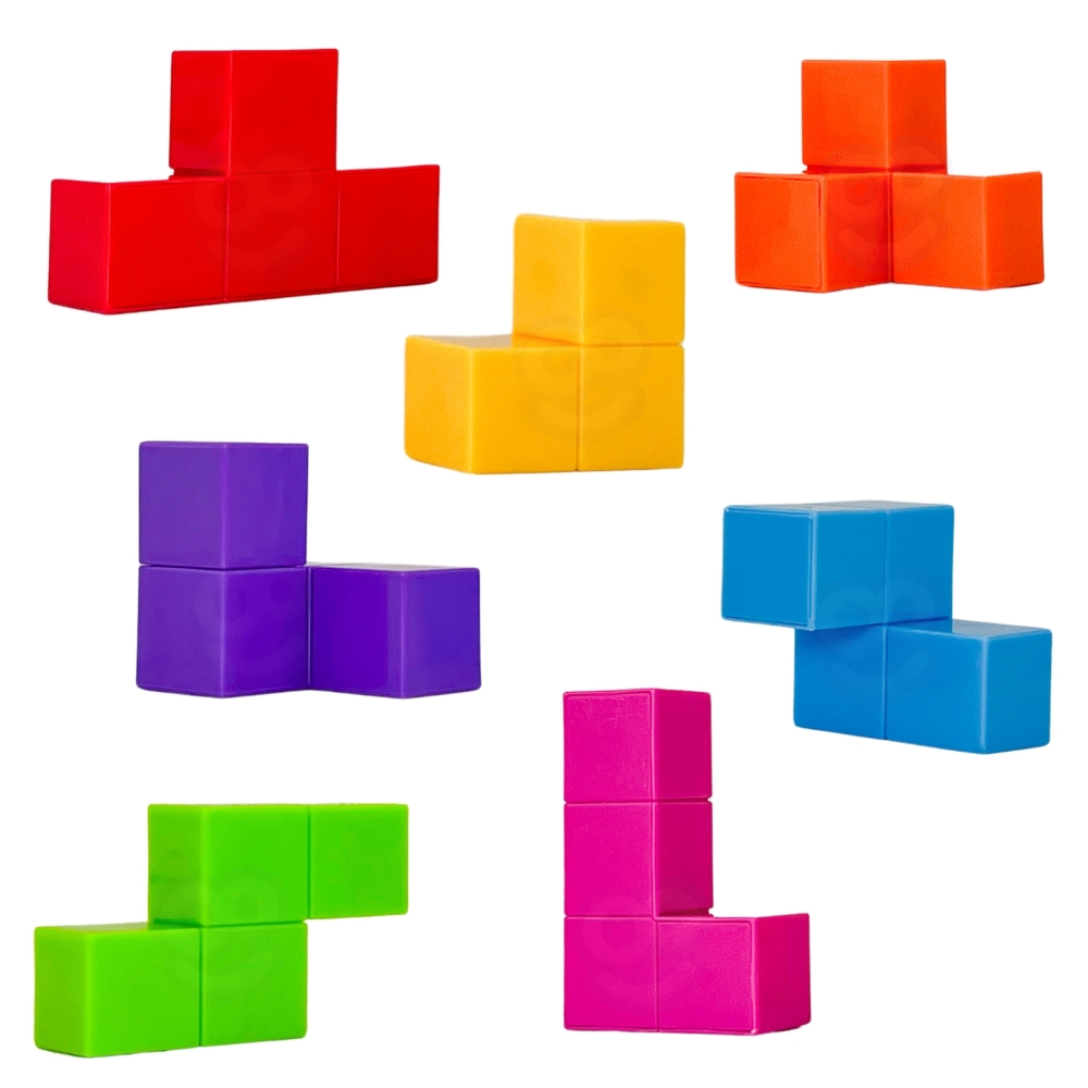 Kubo dėlionė WOOPIE su kortelių rinkiniu Tetris-Žaislai, Dėlionės, 3D - tūrinės dėlionės-e-vaikas