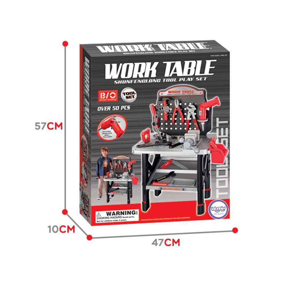 WOOPIE Large Workshop with Tools for Children DIY Set Drill Saw Hammer 50 pcs. 
