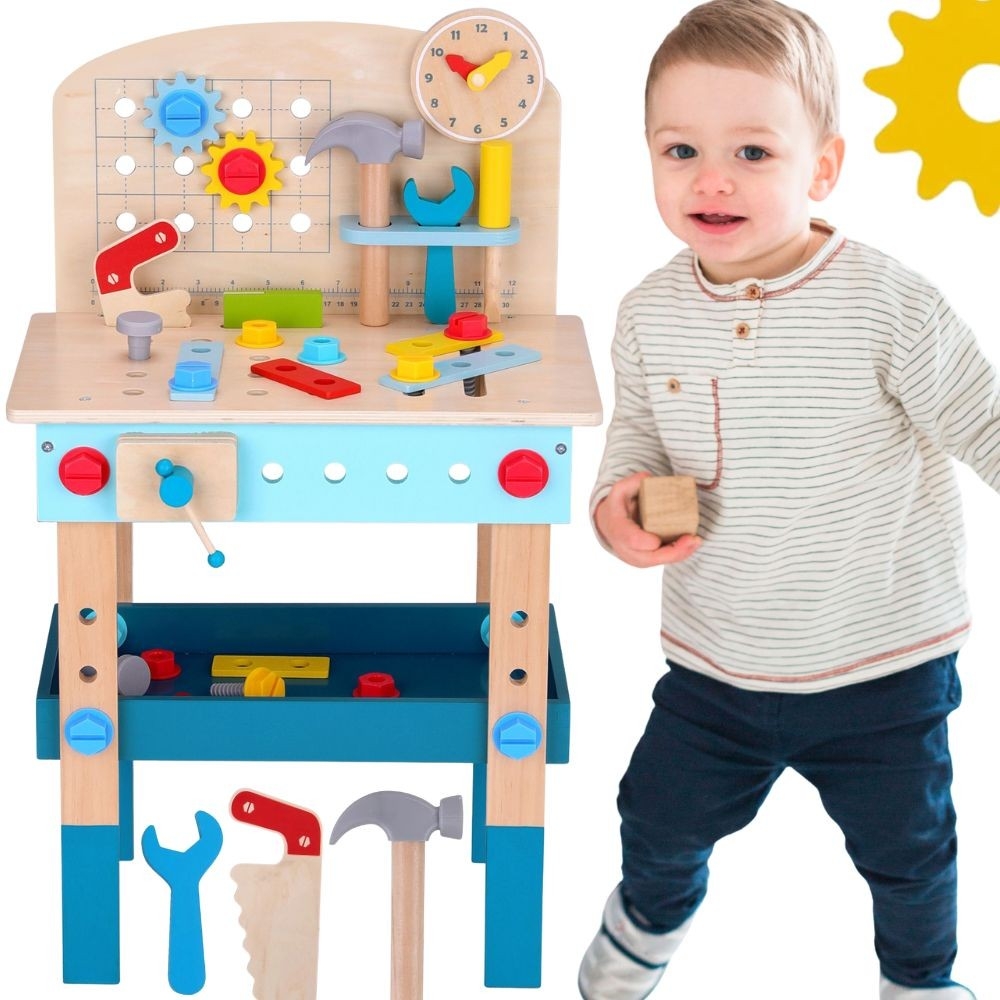 Medinis dirbtuvių stalas TOOKY TOY-Žaislai, Profesijos, buities žaislai, Meistro žaislai-e-vaikas