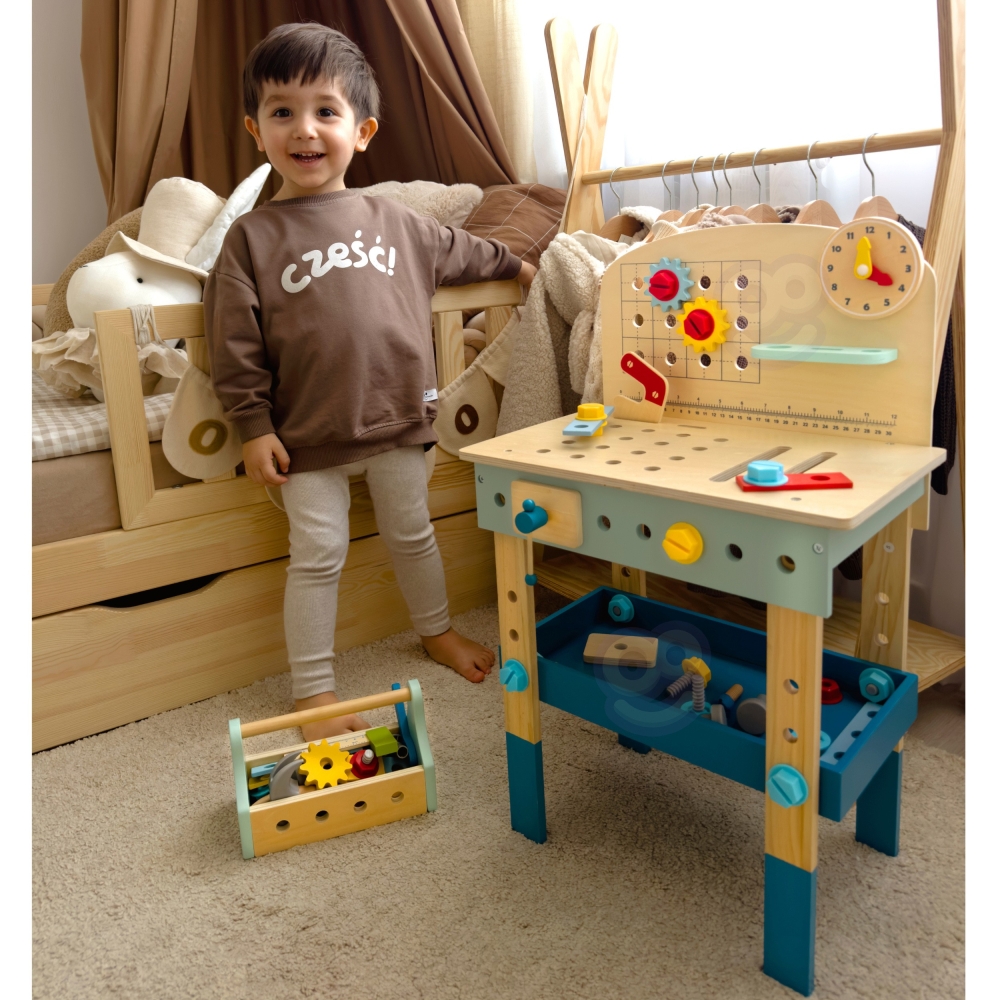 Medinis dirbtuvių stalas TOOKY TOY-Žaislai, Profesijos, buities žaislai, Meistro žaislai-e-vaikas