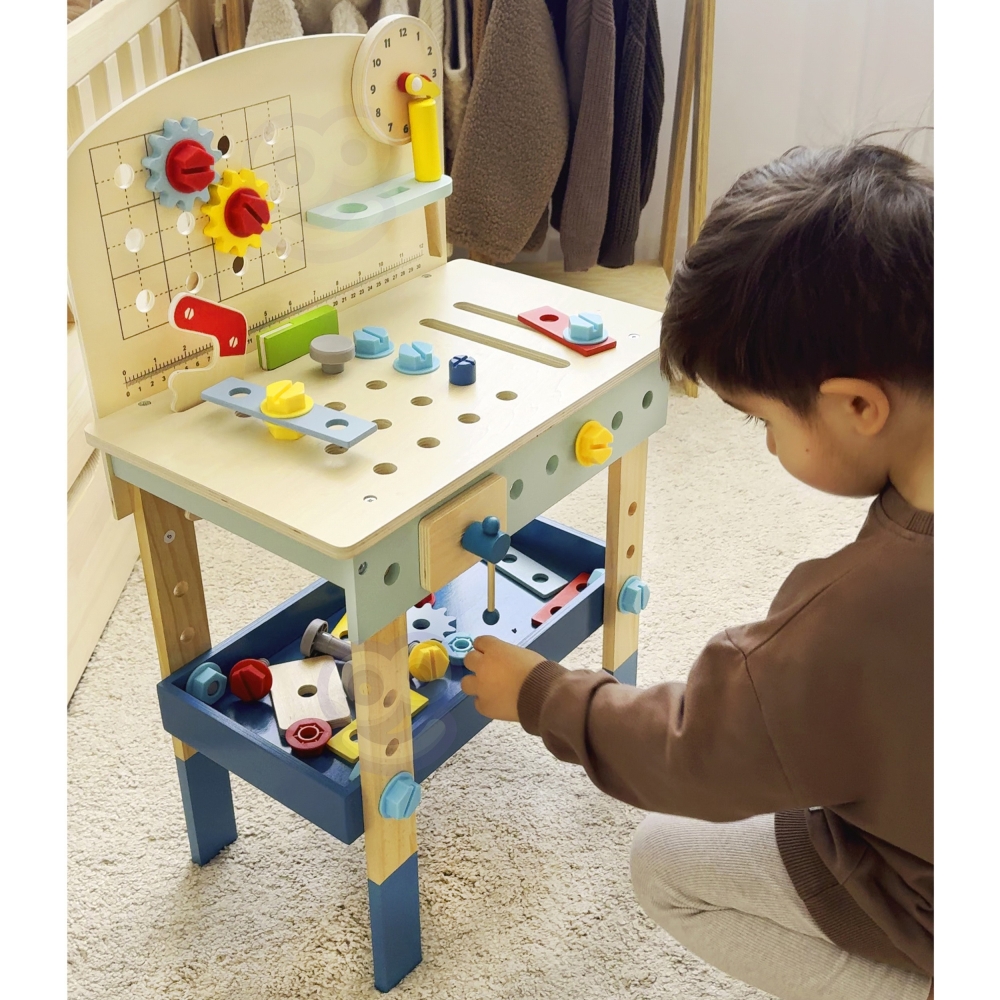 Medinis dirbtuvių stalas TOOKY TOY-Žaislai, Profesijos, buities žaislai, Meistro žaislai-e-vaikas