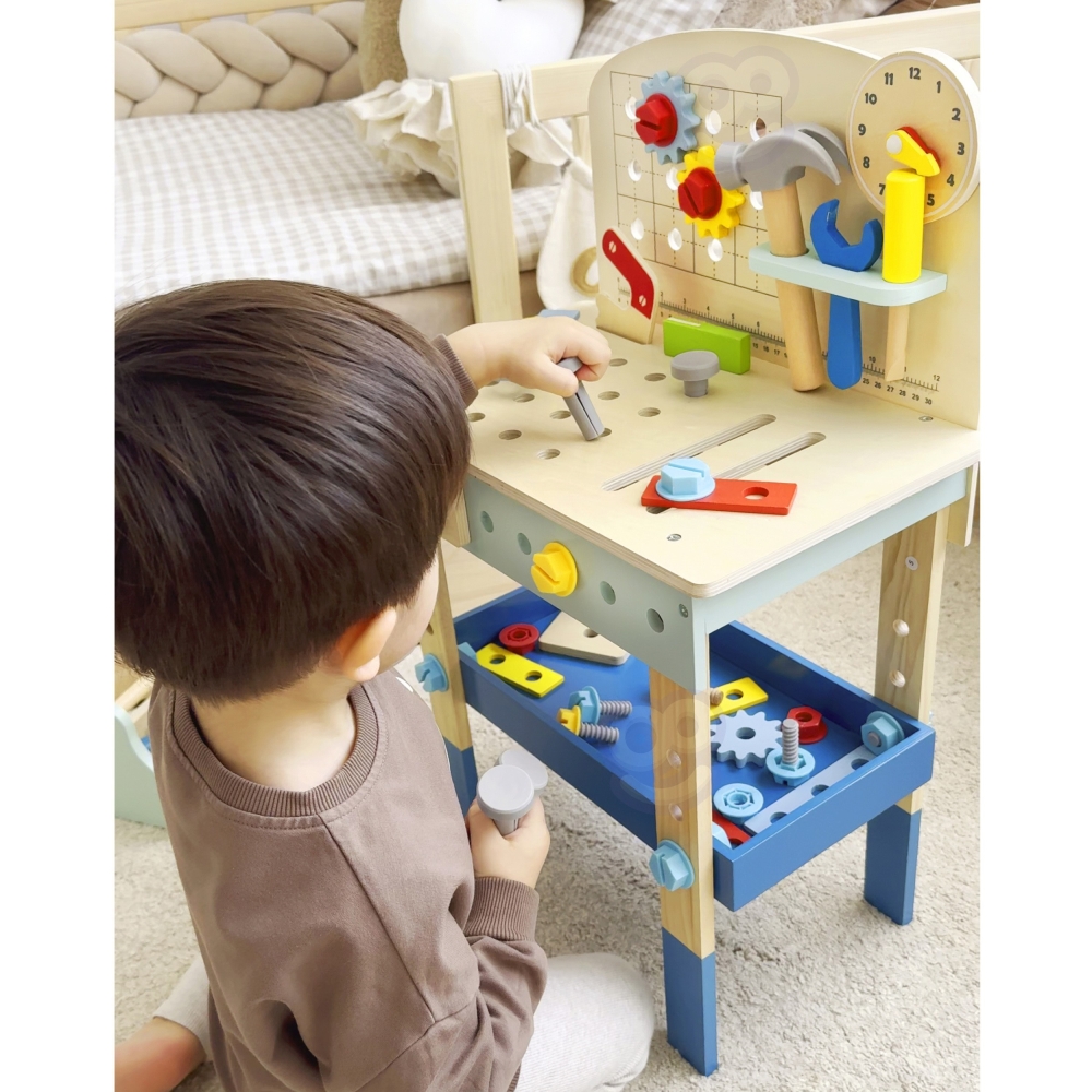 Medinis dirbtuvių stalas TOOKY TOY-Žaislai, Profesijos, buities žaislai, Meistro žaislai-e-vaikas