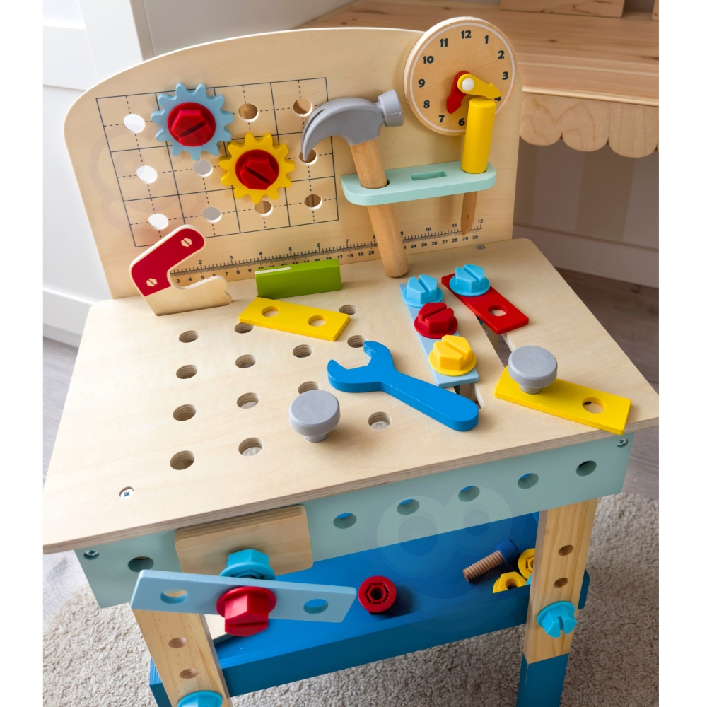 Medinis dirbtuvių stalas TOOKY TOY-Žaislai, Profesijos, buities žaislai, Meistro žaislai-e-vaikas