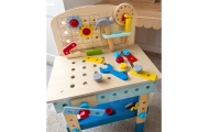 TOOKY TOY Drewniany Stół Do Majsterkowania Warsztat