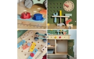Medinės STEM dirbtuvės WOOPIE GREEN su įrankiais-Žaislai, Profesijos, buities žaislai, Meistro žaislai-e-vaikas
