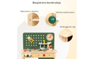 Medinės STEM dirbtuvės WOOPIE GREEN su įrankiais-Žaislai, Profesijos, buities žaislai, Meistro žaislai-e-vaikas