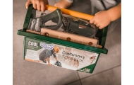 Didelė kuprinė su įrankiais vaikams WOOPIE meistro rinkinys (atsuktuvai ir grąžtai, 15 el.