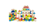 VIGA Wooden Educational Blocks 100 pcs. Numbers and Letters					