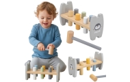 Medinis plaktukas Viga PolarB Montessori Pingvinas-Žaislai, Kūdikiams, Mediniai, Žaislai mažyliams (iki 4 m.