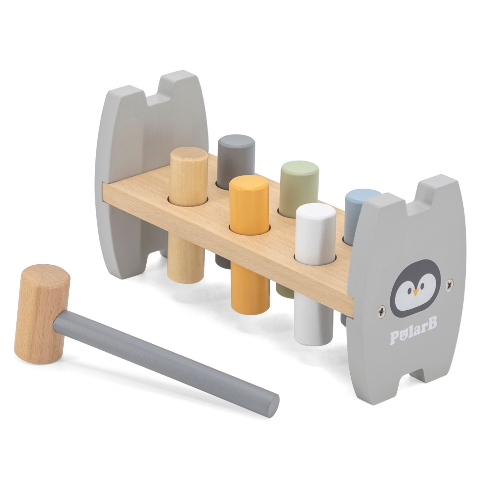 Viga PolarB Wooden Penguin Montessori Hammer Punch