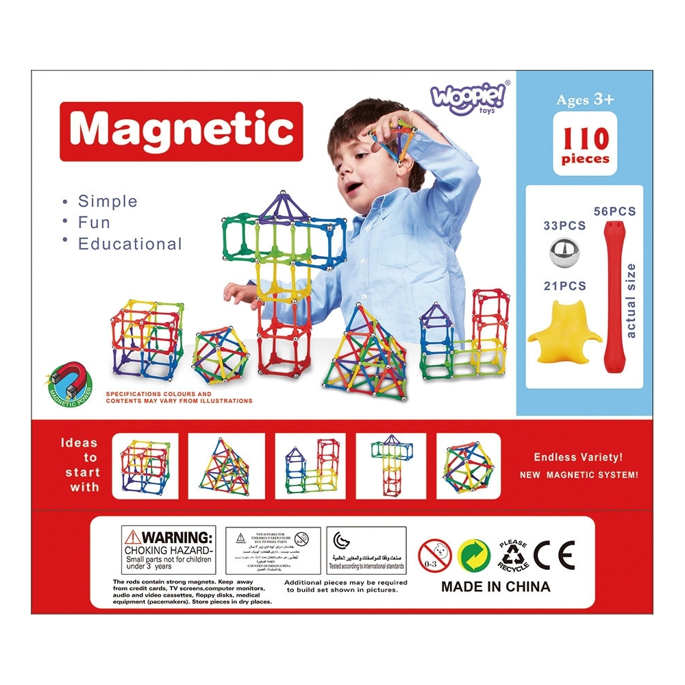 Magnetinis konstruktorius WOOPIE 110 el.