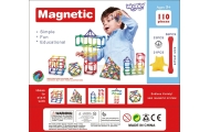 WOOPIE Klocki Magnetyczne Konstrukcyjne Układanka Kreatywna 110 el.