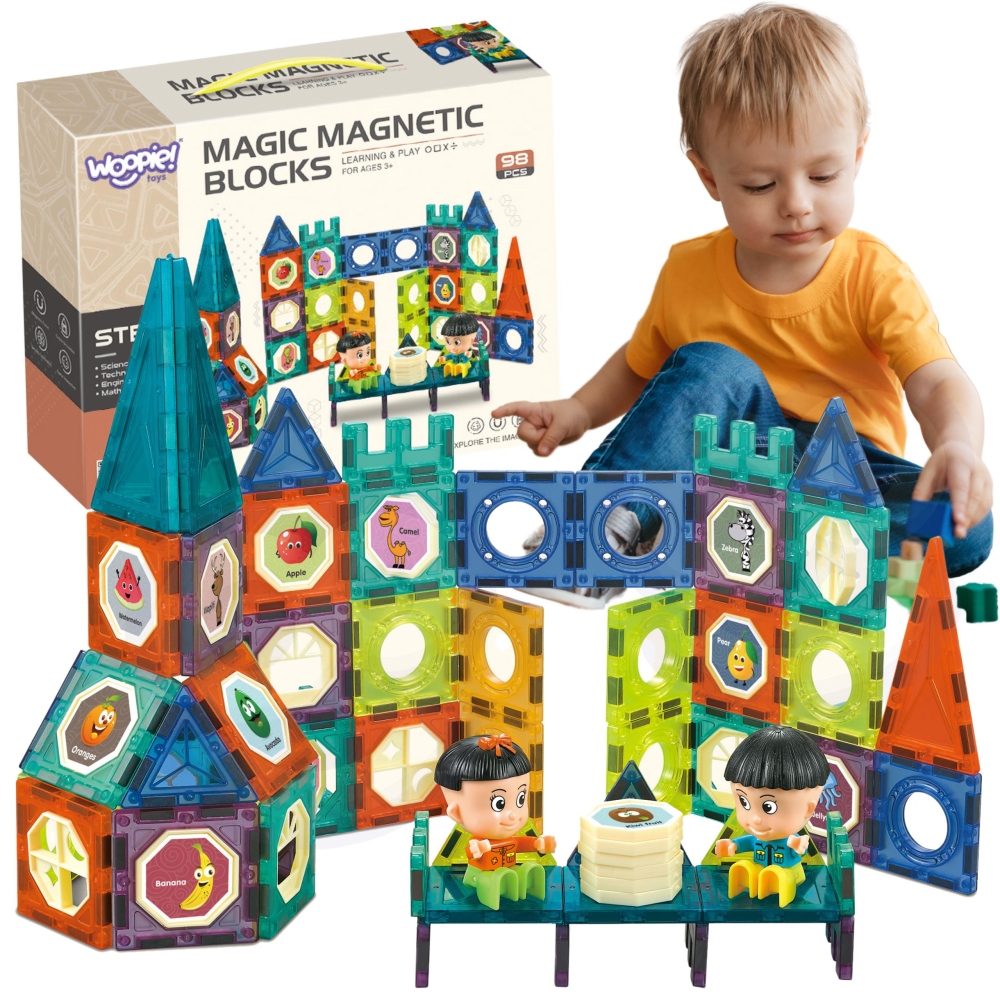 Magnetinis konstruktorius Pilies blokai WOOPIE 98 el.