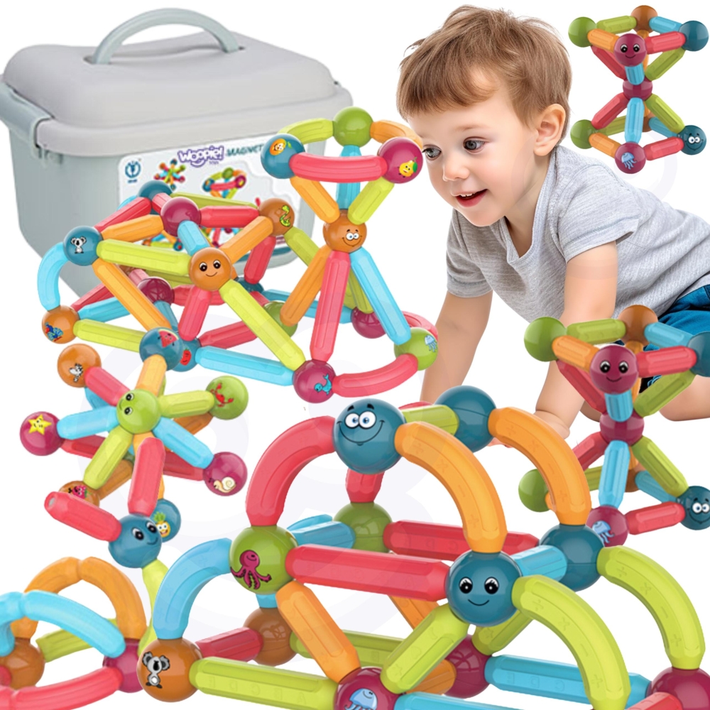 Magnetinis konstruktorius WOOPIE 52 el.-Žaislai, Konstruktoriai, Magnetiniai konstruktoriai-e-vaikas