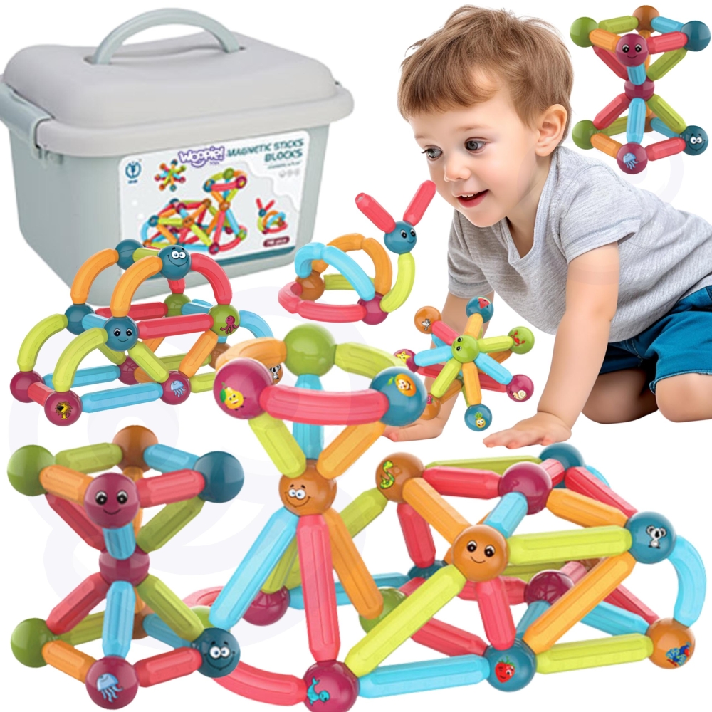 Magnetinis konstruktorius WOOPIE 76 el.-Žaislai, Konstruktoriai, Magnetiniai konstruktoriai-e-vaikas