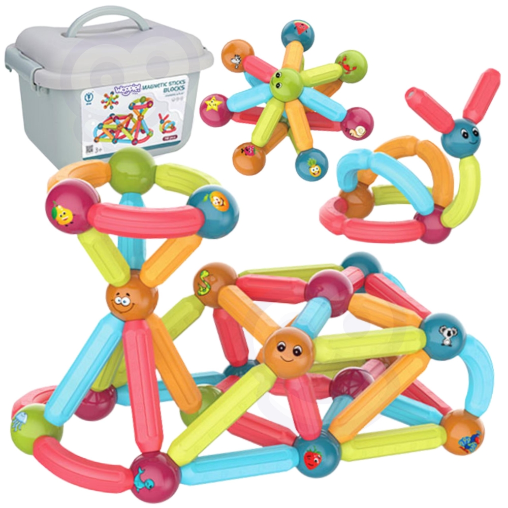 Magnetinis konstruktorius WOOPIE 76 el.-Žaislai, Konstruktoriai, Magnetiniai konstruktoriai-e-vaikas
