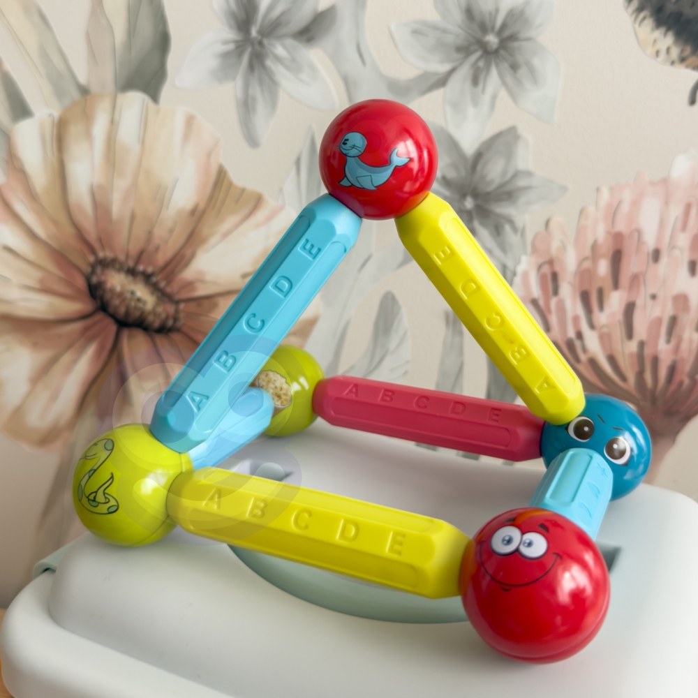 Magnetinis konstruktorius WOOPIE 128 el.-Žaislai, Konstruktoriai, Magnetiniai konstruktoriai-e-vaikas