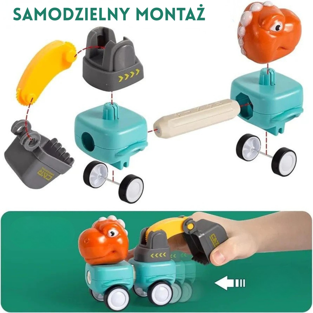 Magnetinis konstruktorius WOOPIE Dinozaurai, 84 el.-Žaislai, Konstruktoriai, Magnetiniai konstruktoriai-e-vaikas
