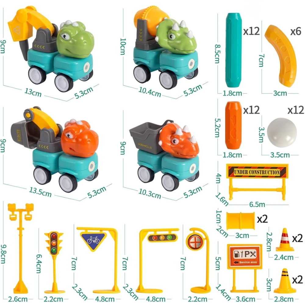 Magnetinis konstruktorius WOOPIE Dinozaurai, 84 el.-Žaislai, Konstruktoriai, Magnetiniai konstruktoriai-e-vaikas