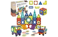 Magnetinis konstruktorius WOOPIE 3D rinkinys Pilis ir transporto priemonės, 71 el.