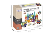 Magnetinis konstruktorius WOOPIE 3D rinkinys Pilis ir transporto priemonės, 71 el.