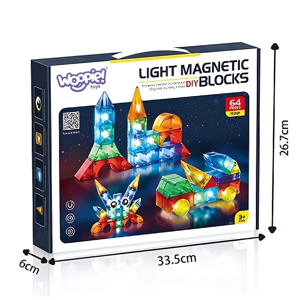 Magnetinis konstruktorius WO 3D kubelių rinkinys, 63 el.-Žaislai, Konstruktoriai, Magnetiniai konstruktoriai-e-vaikas
