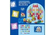 WOOPIE Magnetic Construction Blocks 3D Educational Set Castle Vehicles 110 pcs.