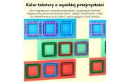 WOOPIE Przestrzenne Klocki Magnetyczne Nauka Liter 70 Elementów