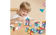 Magnetinis konstruktorius WOOPIE 3D kamuoliukų trasa, 126 el.-Žaislai, Konstruktoriai, Magnetiniai konstruktoriai-e-vaikas