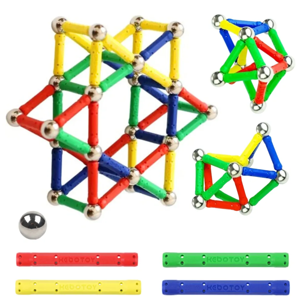 Magnetinis konstruktorius WOOPIE 3D blokeliai, 58 el.-Žaislai, Konstruktoriai, Magnetiniai konstruktoriai-e-vaikas