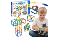 WOOPIE Klocki Magnetyczne Konstrukcyjne 3D 128 el. XXL