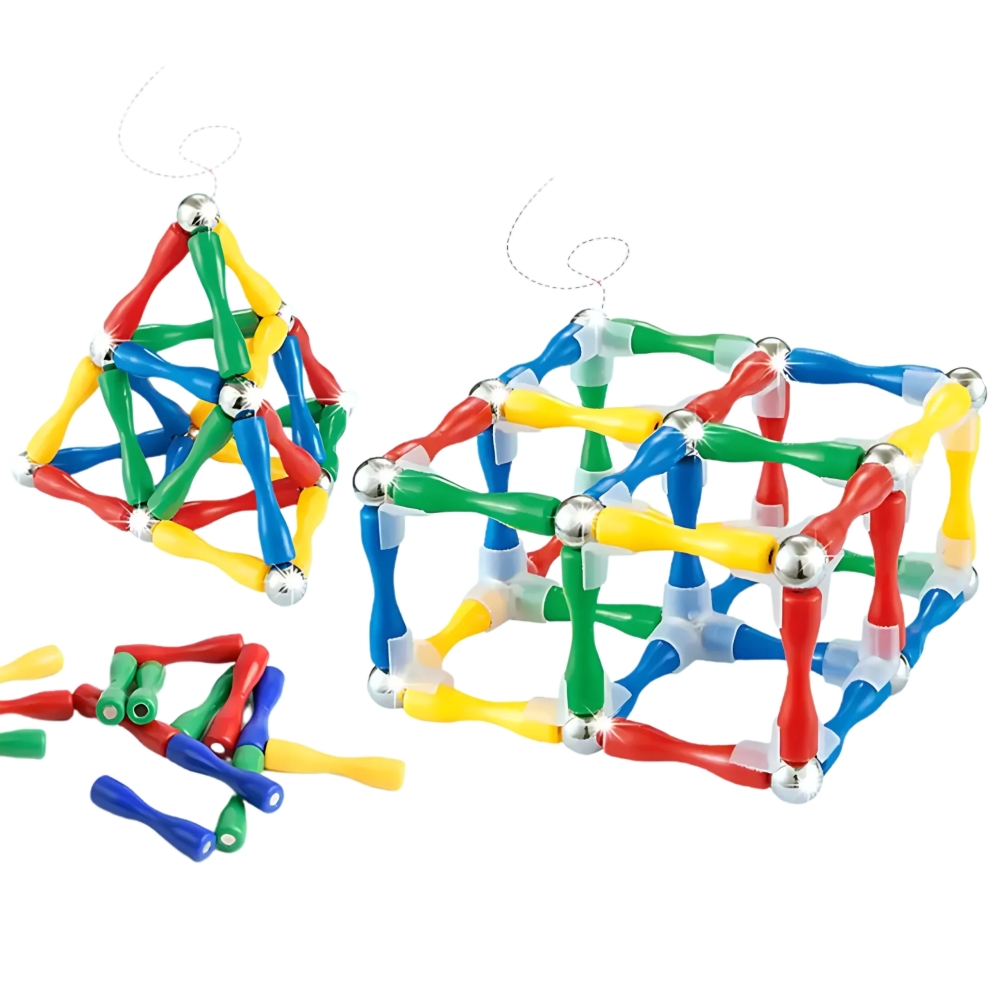 Magnetinis konstruktorius WOOPIE 3D blokai 128 el. XXL