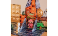 WOOPIE Klocki Magnetyczne Konstrukcyjne Świecące 3D Park Dinozaurów 124el.