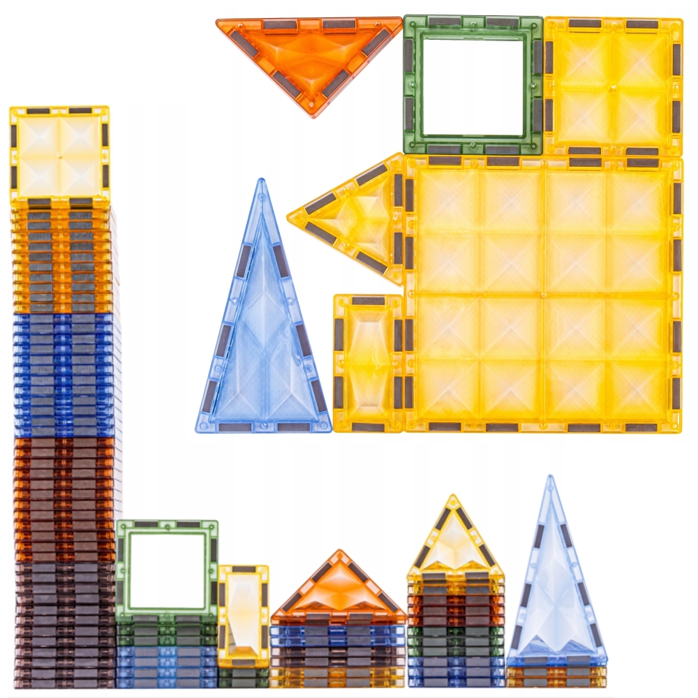 Magnetinis šviečiantis konstruktorius WOOPIE 3D Dinozaurų parkas 124el.