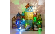 WOOPIE Magnetic Construction Blocks Glowing 3D Animal World 124pcs.