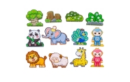 WOOPIE Magnetic Construction Blocks Glowing 3D Animal World 124pcs.