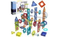 WOOPIE Klocki Magnetyczne Konstrukcyjne 3D Zestaw Edukacyjny Tor Kulkowy 113 el.