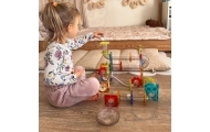WOOPIE Klocki Magnetyczne Konstrukcyjne 3D Zestaw Edukacyjny Tor Kulkowy 113 el.