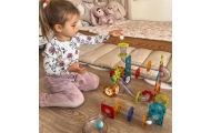 Magnetinis konstruktorius WOOPIE 3D edukacinis kamuoliukų kelio rinkinys 113 el.