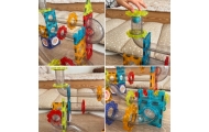 WOOPIE Klocki Magnetyczne Konstrukcyjne 3D Zestaw Edukacyjny Tor Kulkowy 113 el.
